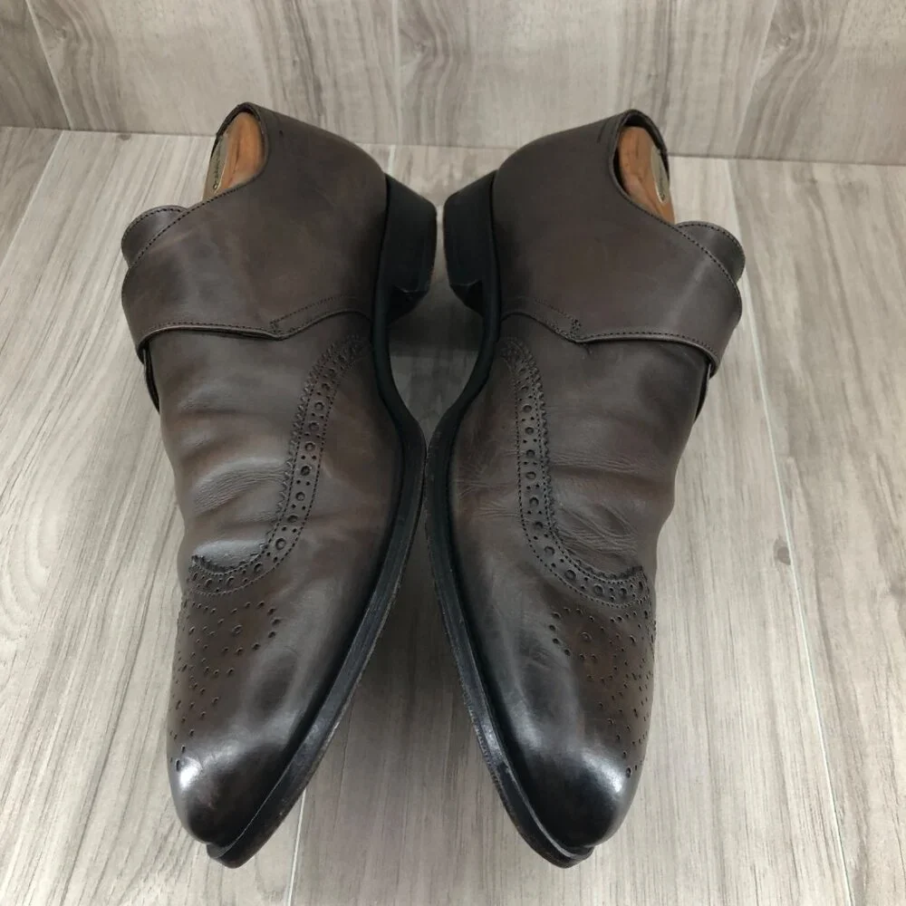 To Boot New York Monk Strap Shoes Men's Size 12 Brown Leather Single Oxfords